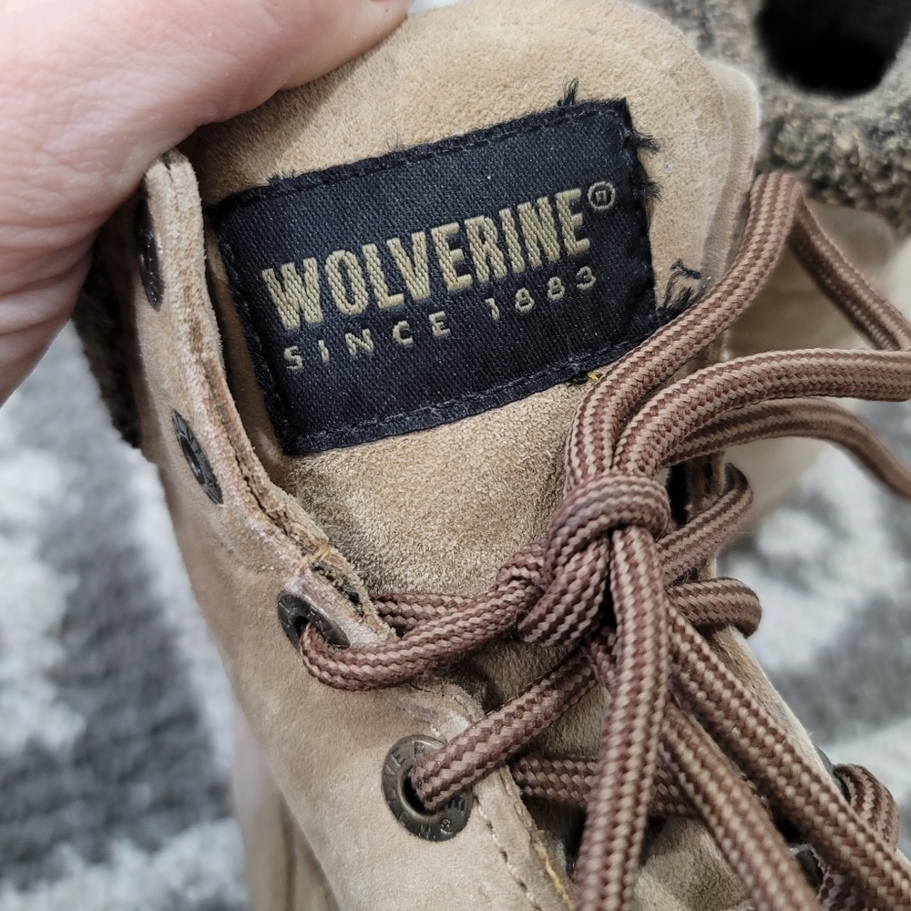 Wolverine Taupe Hiking Work Boot Size 6.5 - image 8